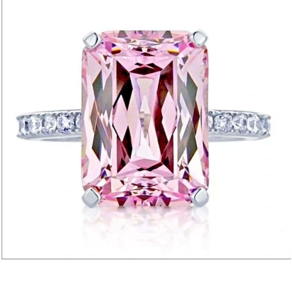 Pink Rectangular Gemstone Ring with Diamonds

I#:0193